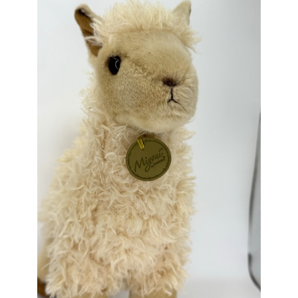 Aurora Miyoni Alpaca‎ Llama Plush Tan Realistic Stuffed Animal 2021 Soft Toy